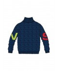 Кардиган трикотажный для мальчиков тёмно-синий