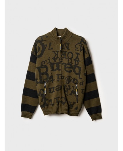 Кардиган трикотажный для мальчиков хаки,черный