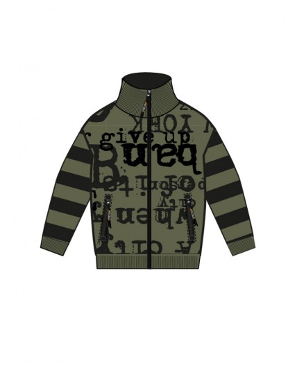 Кардиган трикотажный для мальчиков хаки,черный