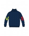 Кардиган трикотажный для мальчиков тёмно-синий