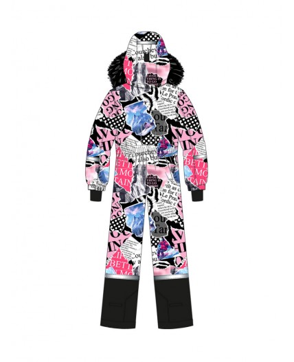 Комбинезон текстильный с полиуретановым покрытием для девочек черный