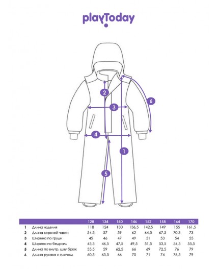 Комбинезон текстильный с полиуретановым покрытием для девочек черный