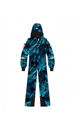 Комбинезон текстильный с полиуретановым покрытием для мальчиков черный