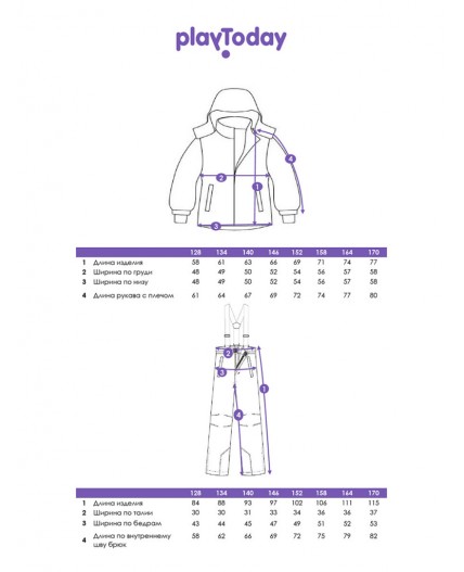 Комплект текстильный с полиуретановым покрытием для девочек: куртка, брюки черный