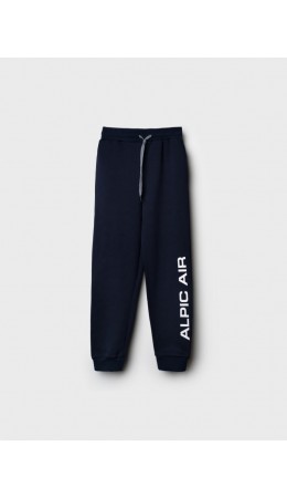 Брюки трикотажные для мальчиков тёмно-синий