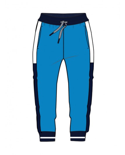 Брюки трикотажные для мальчиков белый,ярко-синий,тёмно-синий