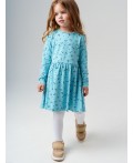 Платье трикотажное для девочек голубой