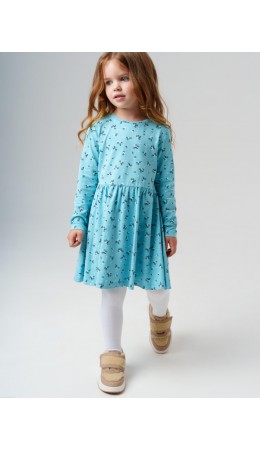 Платье трикотажное для девочек голубой