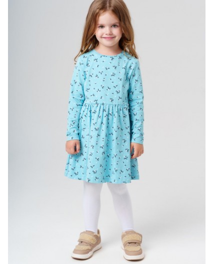 Платье трикотажное для девочек голубой