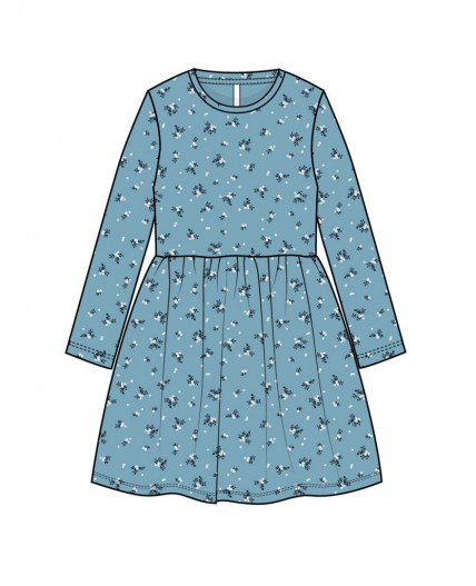 Платье трикотажное для девочек голубой
