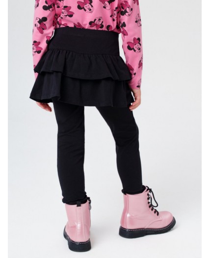 Юбка-легинсы трикотажные для девочек черный