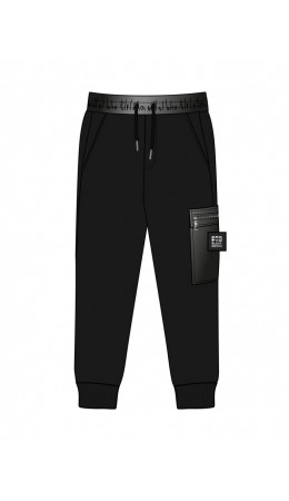 Брюки трикотажные для мальчиков черный