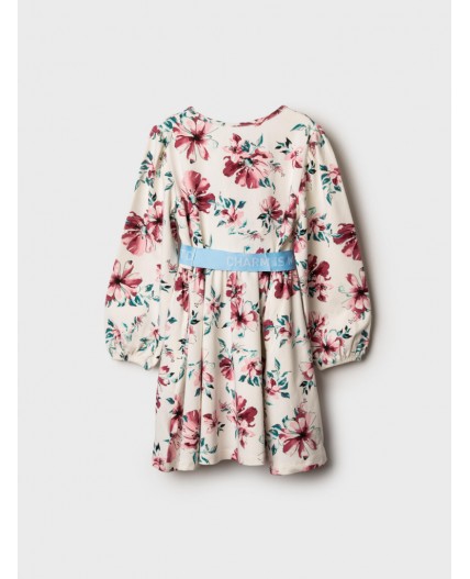 Платье трикотажное для девочек разноцветный