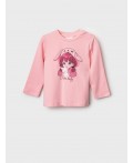 Джемпер детский трикотажный для девочек (футболка с длинными рукавами) розовый