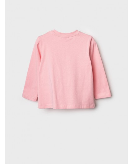 Джемпер детский трикотажный для девочек (футболка с длинными рукавами) розовый