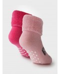 Носки детские трикотажные махровые для девочек розовый,светло-розовый
