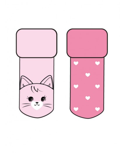 Носки детские трикотажные махровые для девочек розовый,светло-розовый