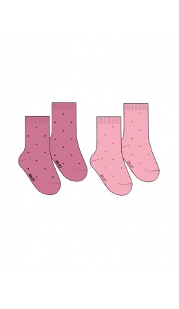 Носки трикотажные махровые для девочек, 2 пары в комплекте светло-розовый,розовый