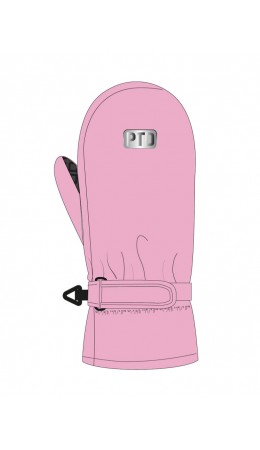 Варежки текстильные для девочек светло-розовый