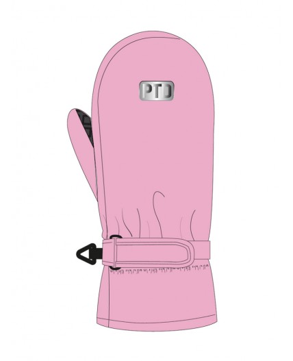 Варежки текстильные для девочек светло-розовый