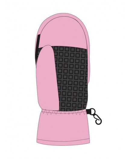 Варежки текстильные для девочек светло-розовый