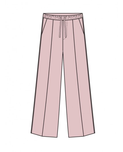 Брюки трикотажные для девочек светло-розовый