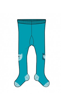 Колготки детские трикотажные для мальчиков бирюзовый