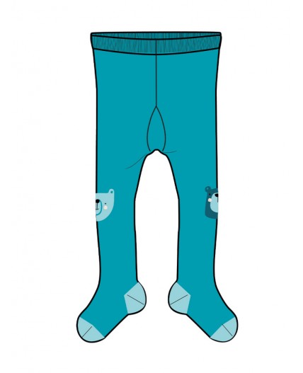 Колготки детские трикотажные для мальчиков бирюзовый