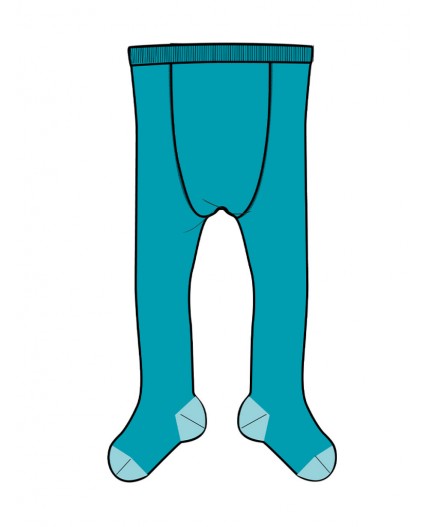 Колготки детские трикотажные для мальчиков бирюзовый