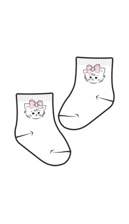 Носки детские трикотажные для девочек, 2 пары в комплекте белый,светло-розовый