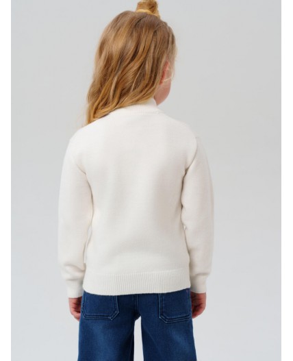 Свитер трикотажный для девочек белый