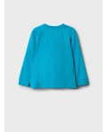 Джемпер детский трикотажный для мальчиков (футболка с длинными рукавами) бирюзовый
