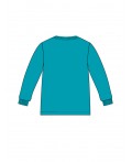 Джемпер детский трикотажный для мальчиков (футболка с длинными рукавами) бирюзовый