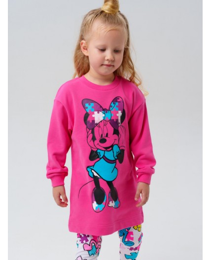 Платье трикотажное для девочек фуксия