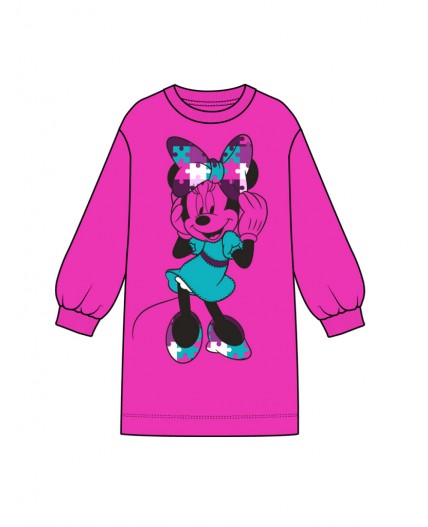 Платье трикотажное для девочек фуксия