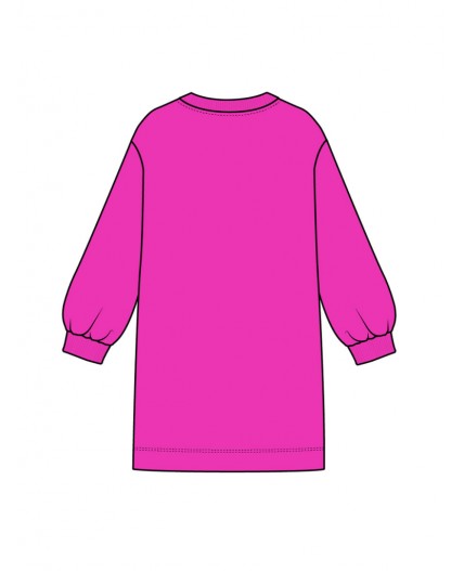 Платье трикотажное для девочек фуксия