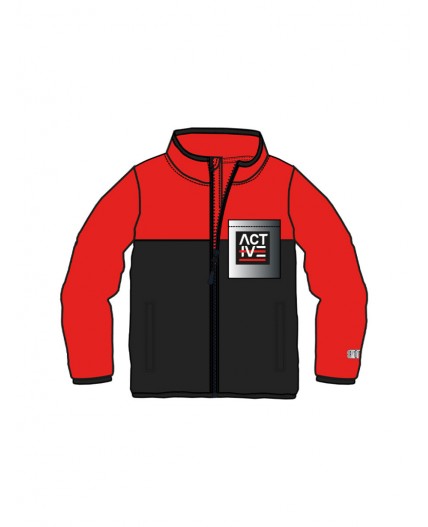 Куртка трикотажная для мальчиков черный,серебряный,красный