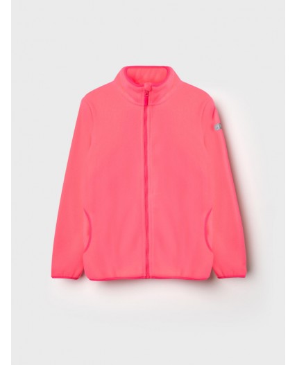 Куртка трикотажная для девочек розовый неоновый