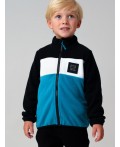 Куртка трикотажная для мальчиков бирюзовый,белый,черный