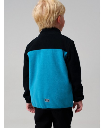 Куртка трикотажная для мальчиков бирюзовый,белый,черный