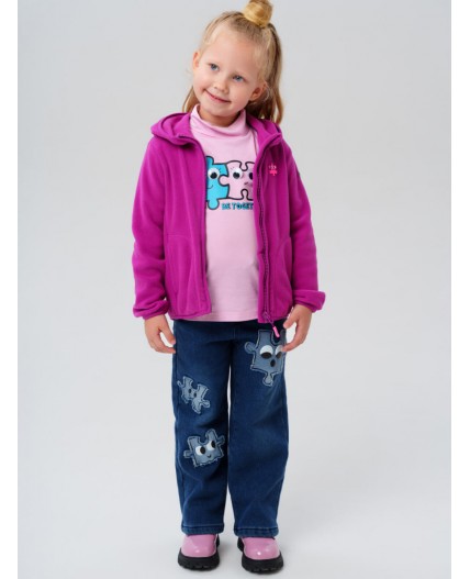 Куртка трикотажная для девочек малиновый