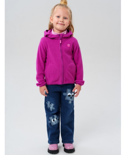 Куртка трикотажная для девочек малиновый