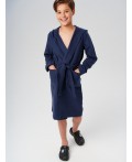 Халат трикотажный для мальчиков тёмно-синий