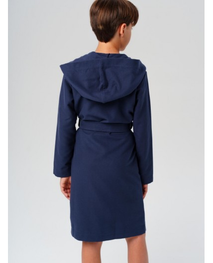 Халат трикотажный для мальчиков тёмно-синий