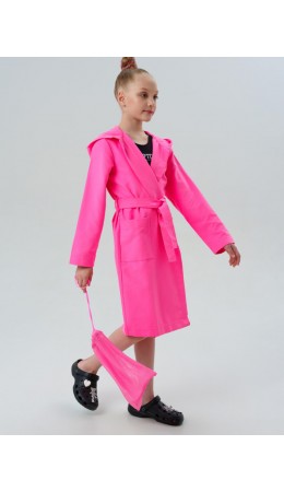 Халат трикотажный для девочек фуксия