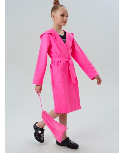 Халат трикотажный для девочек фуксия