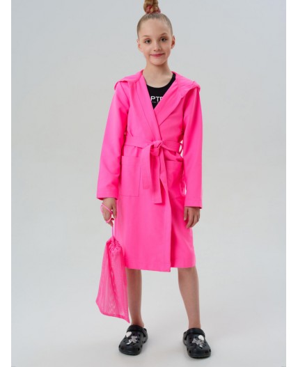Халат трикотажный для девочек фуксия
