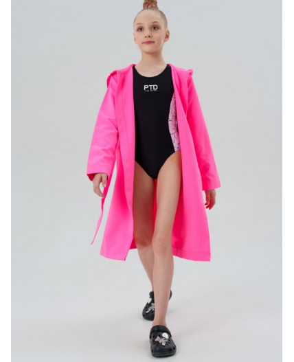 Халат трикотажный для девочек фуксия