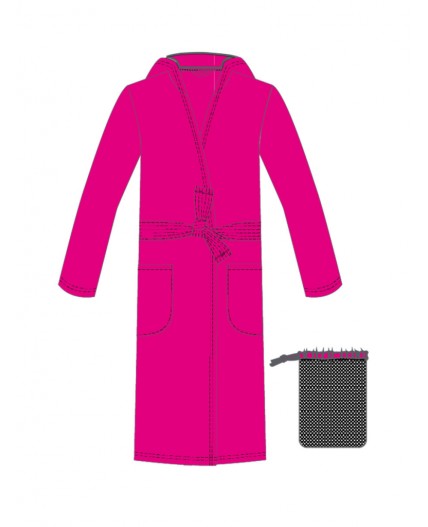 Халат трикотажный для девочек фуксия