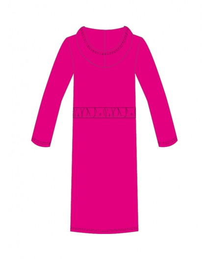 Халат трикотажный для девочек фуксия
